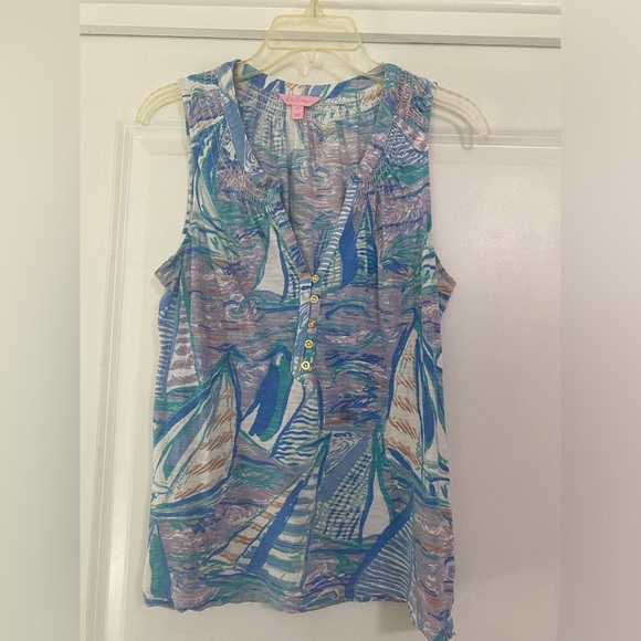 Lilly Pulitzer Essie Sleeveless Blouse - Picture 1 of 3